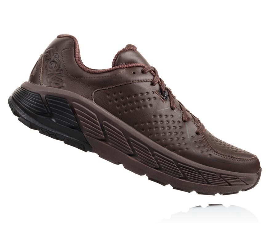 Hoka One One Løbesko Herre - Gaviota Læder - Brune - 518093JOL